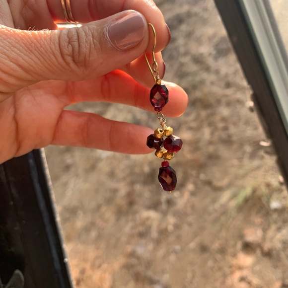 Garnet Chandelier Earrings - Picture 4 of 4